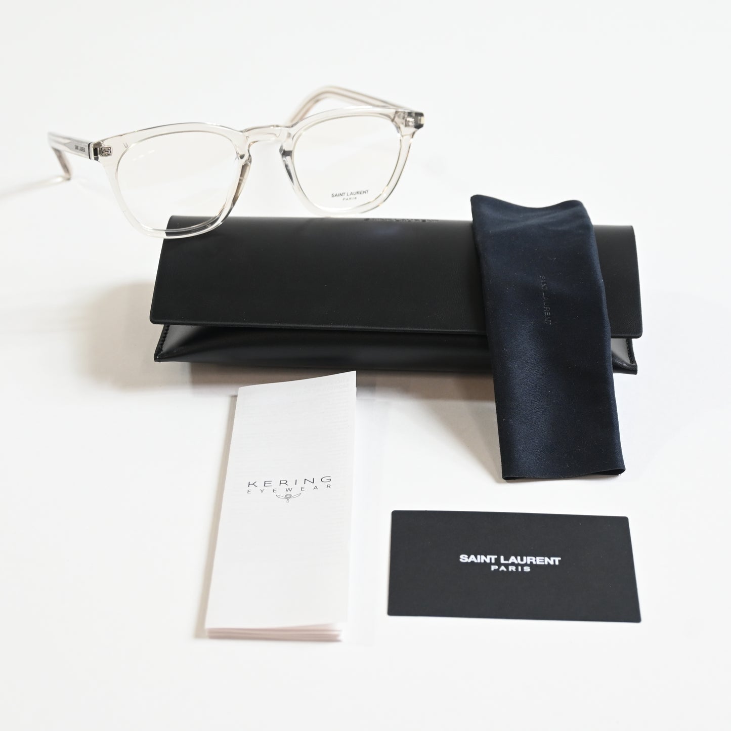 Yves Saint Laurent SL-28O 004 Unisex Authentic Eyeglasses Clear Beige, 50 - New