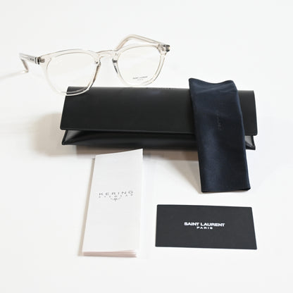 Yves Saint Laurent SL-28O 004 Unisex Authentic Eyeglasses Clear Beige, 50 - New