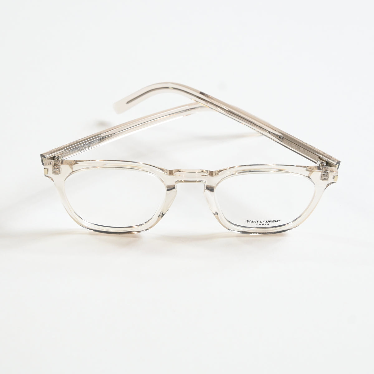 Yves Saint Laurent SL-28O 004 Unisex Authentic Eyeglasses Clear Beige, 50 - New