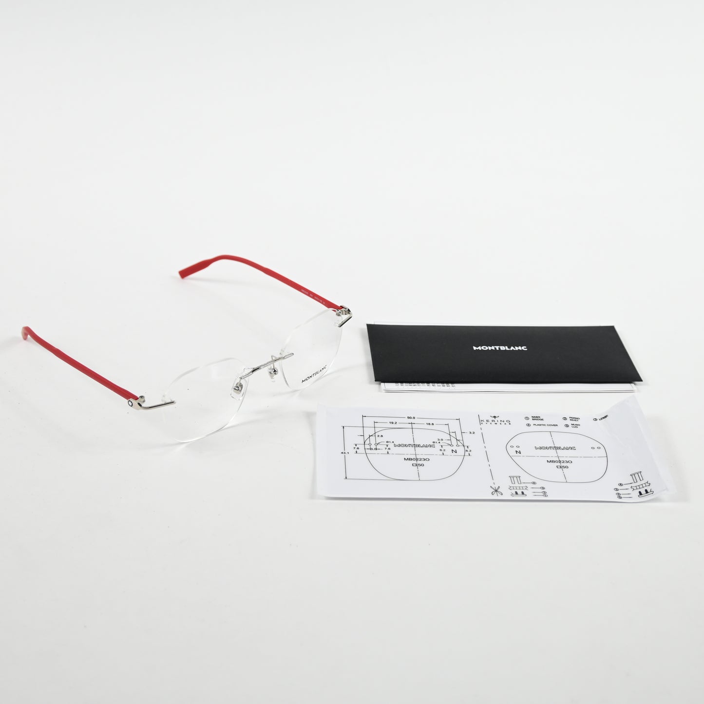 Montblanc MB0223O 003 Mens Authentic Eyeglasses 50mm - New with defects