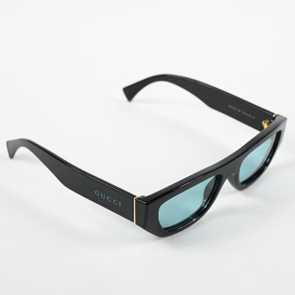 Gucci GG1134S 004 Mens Authentic Sunglasses Black/Teal, 53mm - New