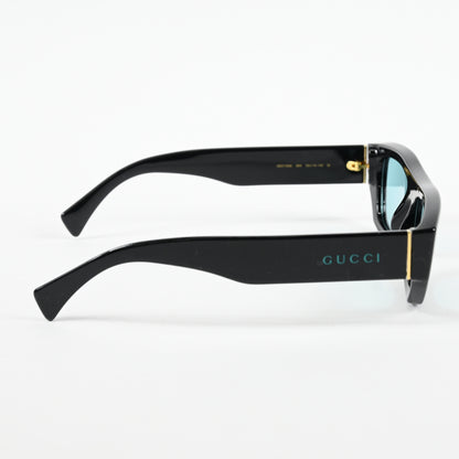 Gucci GG1134S 004 Mens Authentic Sunglasses Black/Teal, 53mm - New