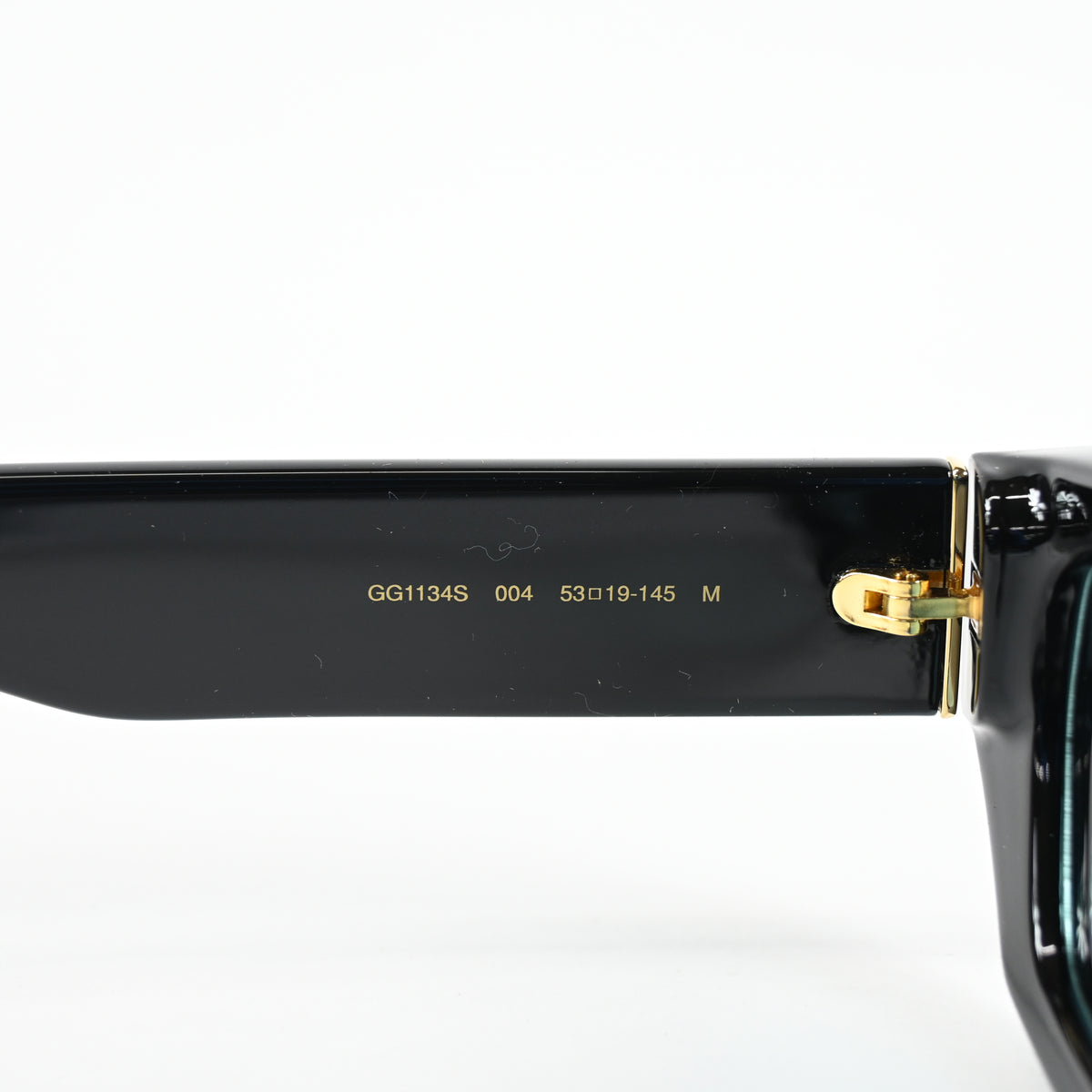 Gucci GG1134S 004 Mens Authentic Sunglasses Black/Teal, 53mm - New