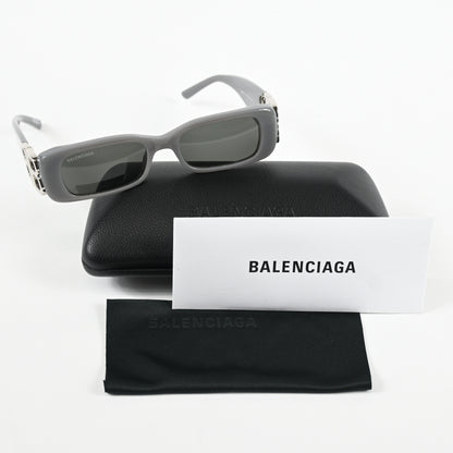Balenciaga BB0096S 014 Womens Authentic Sunglasses Gray/Silver, 51mm - New