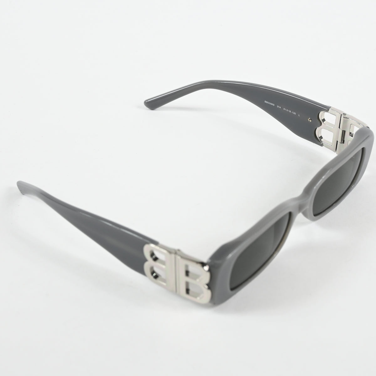 Balenciaga BB0096S 014 Womens Authentic Sunglasses Gray/Silver, 51mm - New