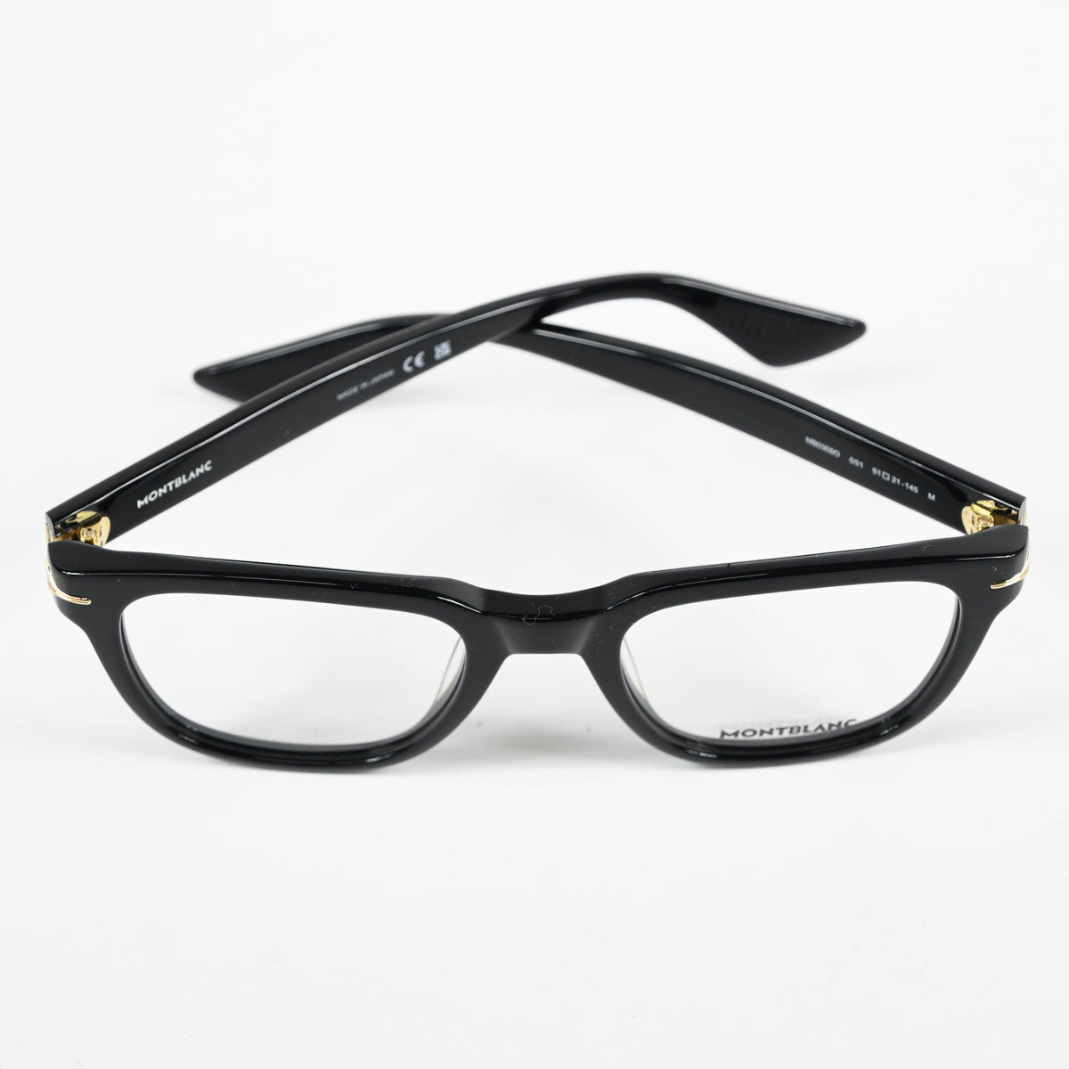 Montblanc MB0305O 001 Mens Authentic Eyeglasses Black, 51mm - New