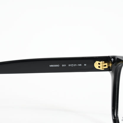 Montblanc MB0305O 001 Mens Authentic Eyeglasses Black, 51mm - New