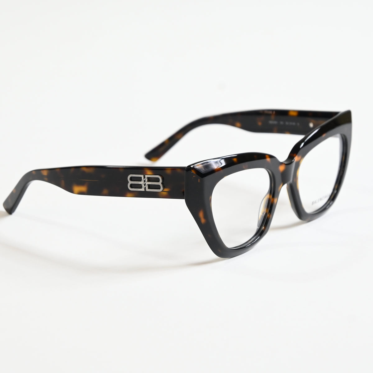 Balenciaga BB0238O 002 Womens Authentic Eyeglasses Havana/Silver, 50mm - New