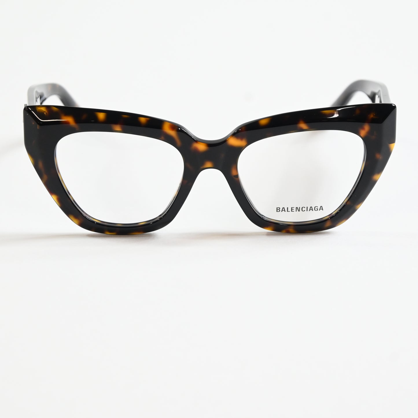 Balenciaga BB0238O 002 Womens Authentic Eyeglasses Havana/Silver, 50mm - New