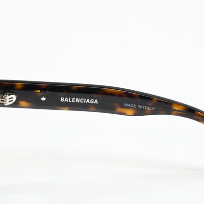 Balenciaga BB0238O 002 Womens Authentic Eyeglasses Havana/Silver, 50mm - New