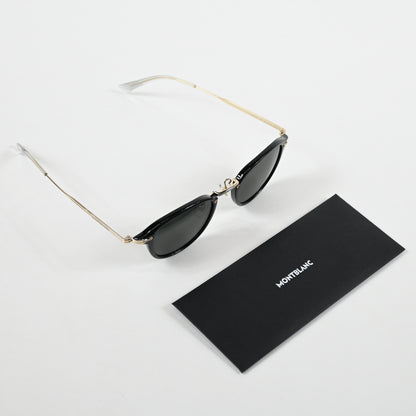 Montblanc MB0331S 001 Mens Authentic Sunglasses Black/Gold, 54mm - New