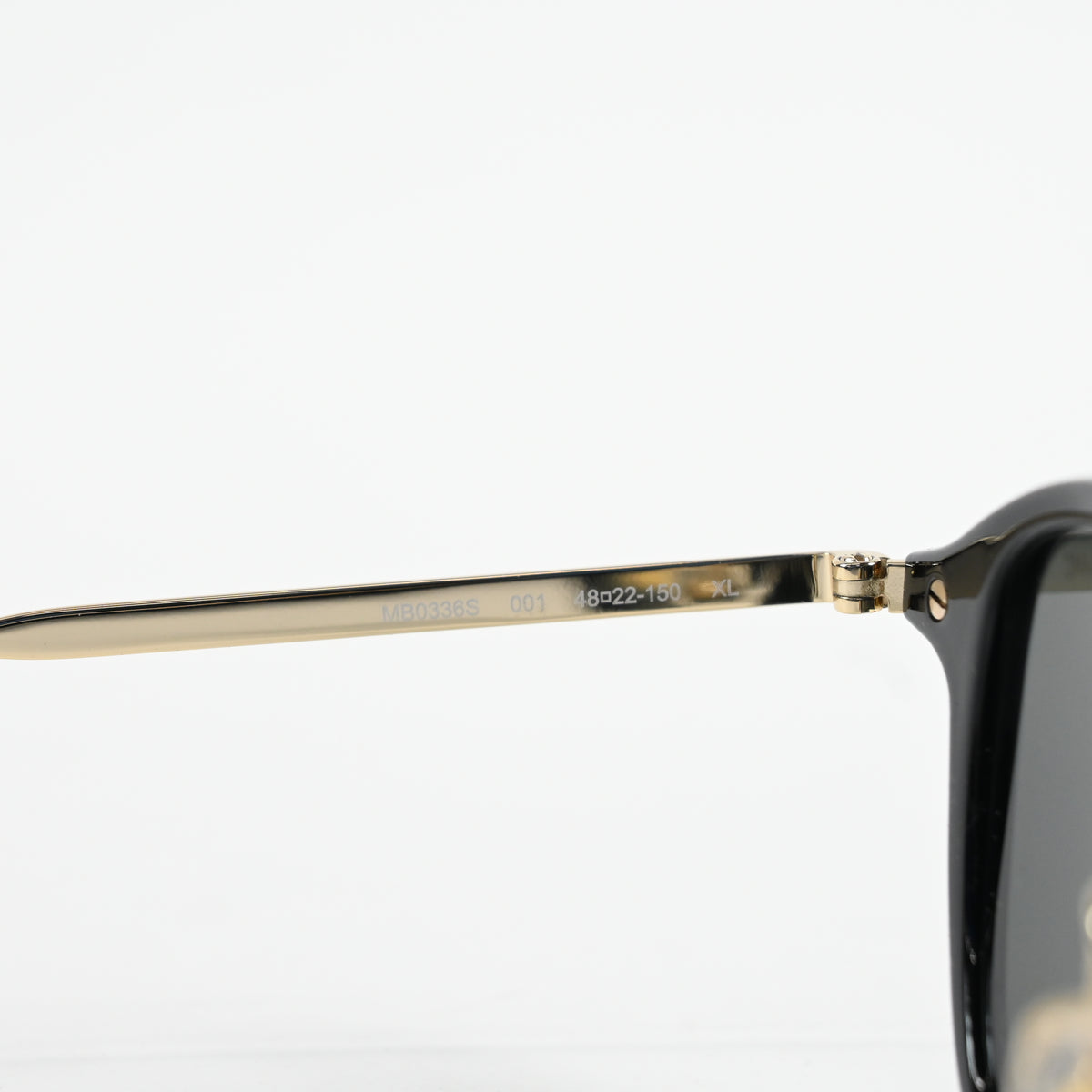 Montblanc MB0331S 001 Mens Authentic Sunglasses Black/Gold, 54mm - New
