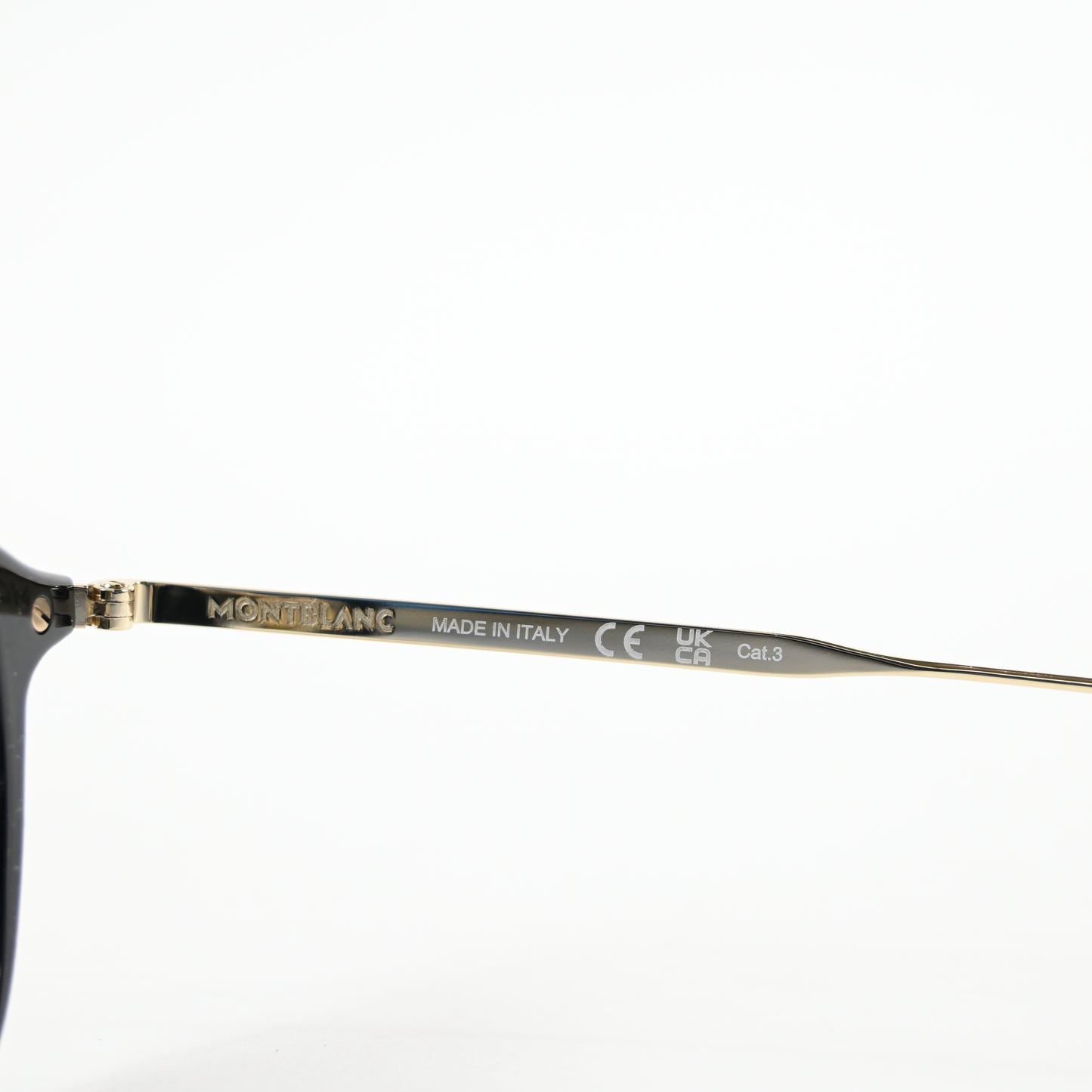 Montblanc MB0331S 001 Mens Authentic Sunglasses Black/Gold, 54mm - New