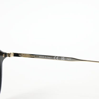 Montblanc MB0331S 001 Mens Authentic Sunglasses Black/Gold, 54mm - New