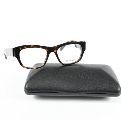 Balenciaga BB0264O 002 Unisex Authentic Eyeglasses Havana/Silver, 53mm - New