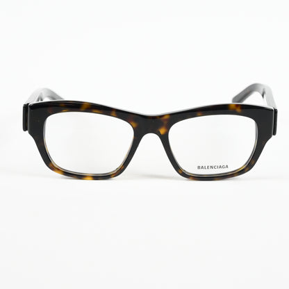 Balenciaga BB0264O 002 Unisex Authentic Eyeglasses Havana/Silver, 53mm - New