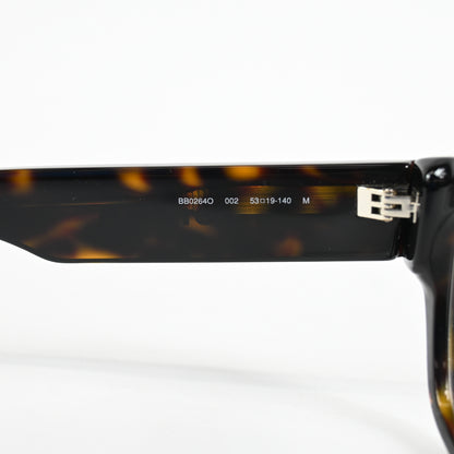 Balenciaga BB0264O 002 Unisex Authentic Eyeglasses Havana/Silver, 53mm - New