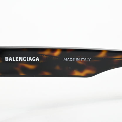 Balenciaga BB0264O 002 Unisex Authentic Eyeglasses Havana/Silver, 53mm - New