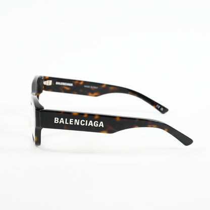 Balenciaga BB0264O 002 Unisex Authentic Eyeglasses Havana/Silver, 53mm - New