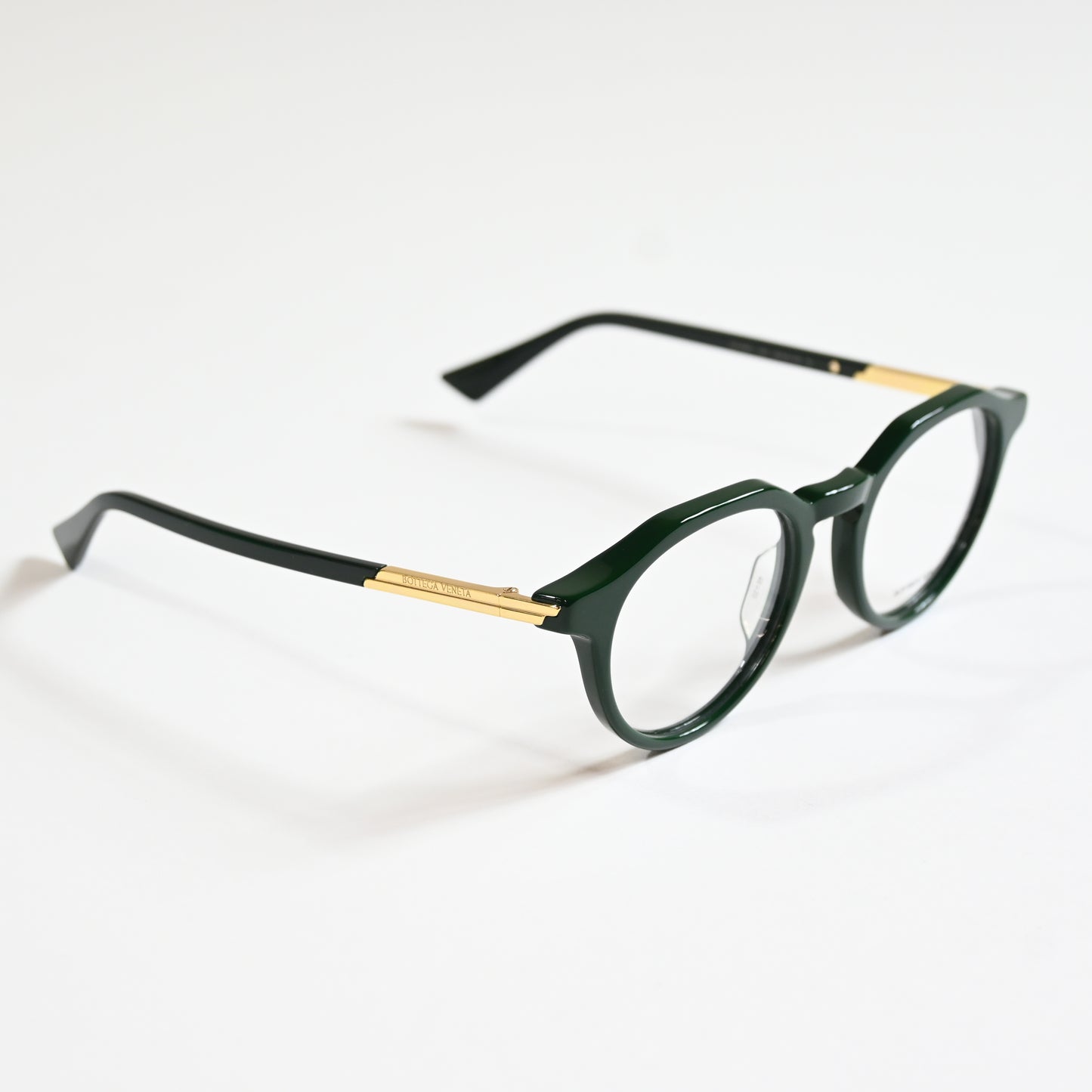 Bottega BV1263O 004 Mens Authentic Eyeglasses Green/Gold, 48mm - New