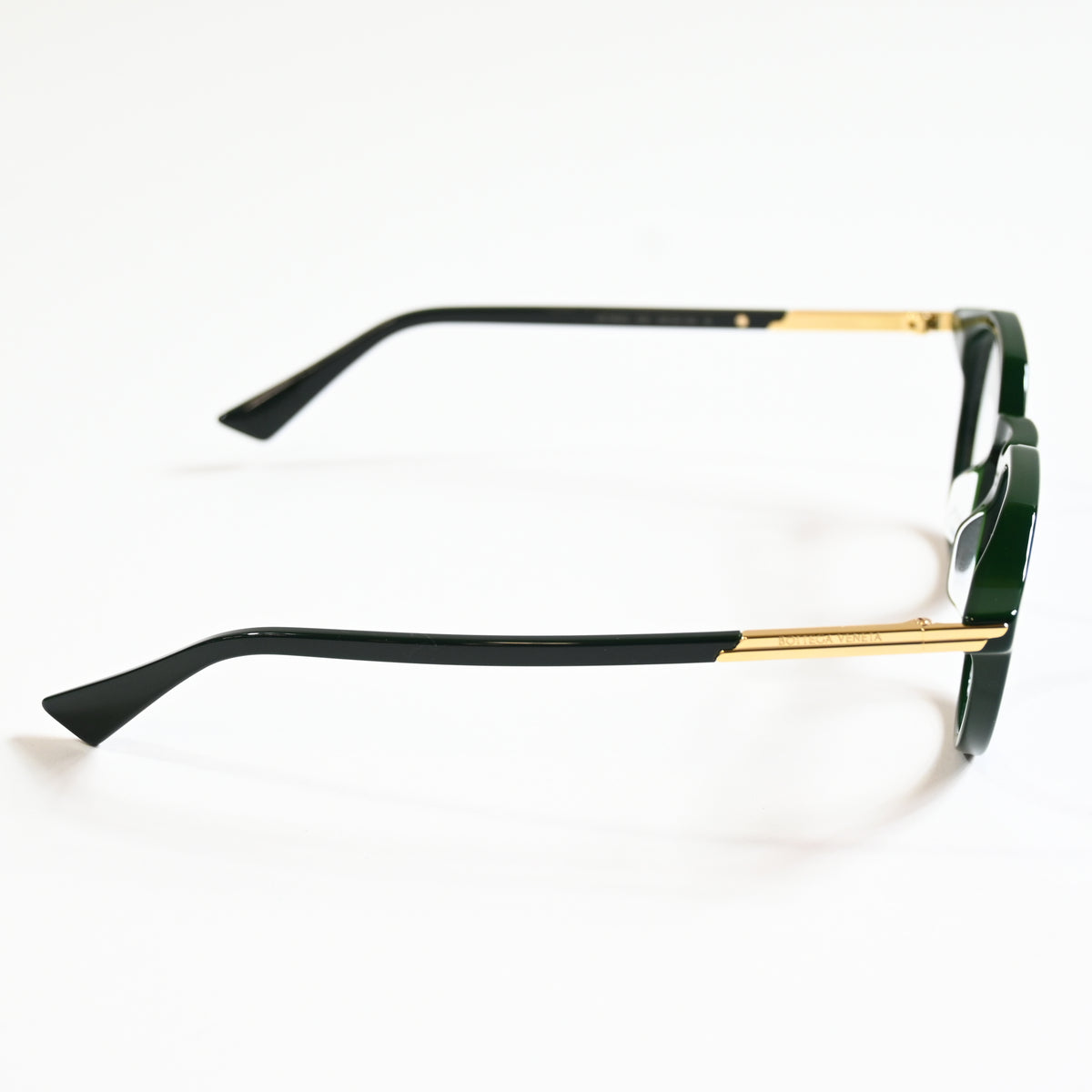 Bottega BV1263O 004 Mens Authentic Eyeglasses Green/Gold, 48mm - New
