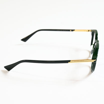 Bottega BV1263O 004 Mens Authentic Eyeglasses Green/Gold, 48mm - New