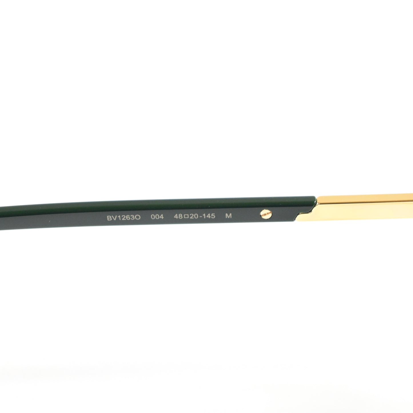 Bottega BV1263O 004 Mens Authentic Eyeglasses Green/Gold, 48mm - New