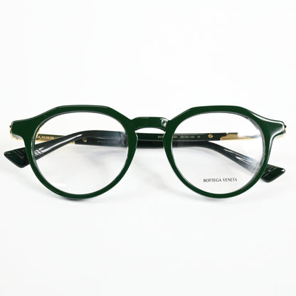 Bottega BV1263O 004 Mens Authentic Eyeglasses Green/Gold, 48mm - New