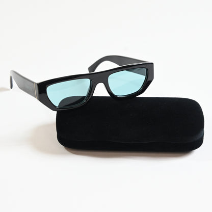 Gucci GG1134S 004 Mens Authentic Sunglasses Black/Teal, 53mm - New