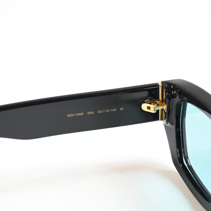 Gucci GG1134S 004 Mens Authentic Sunglasses Black/Teal, 53mm - New