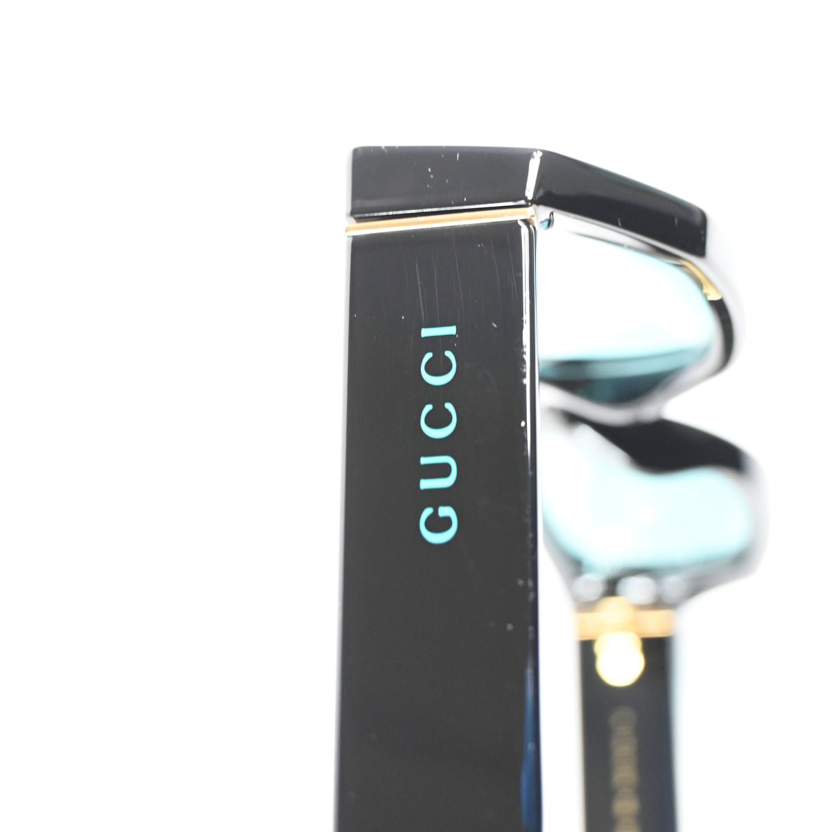 Gucci GG1134S 004 Mens Authentic Sunglasses Black/Teal, 53mm - New