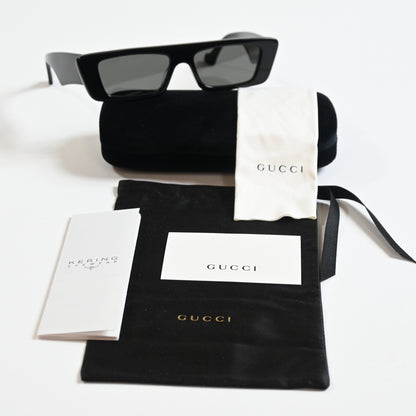Gucci GG1331S 001 Mens Authentic Sunglasses Black/Gray, 54mm - New