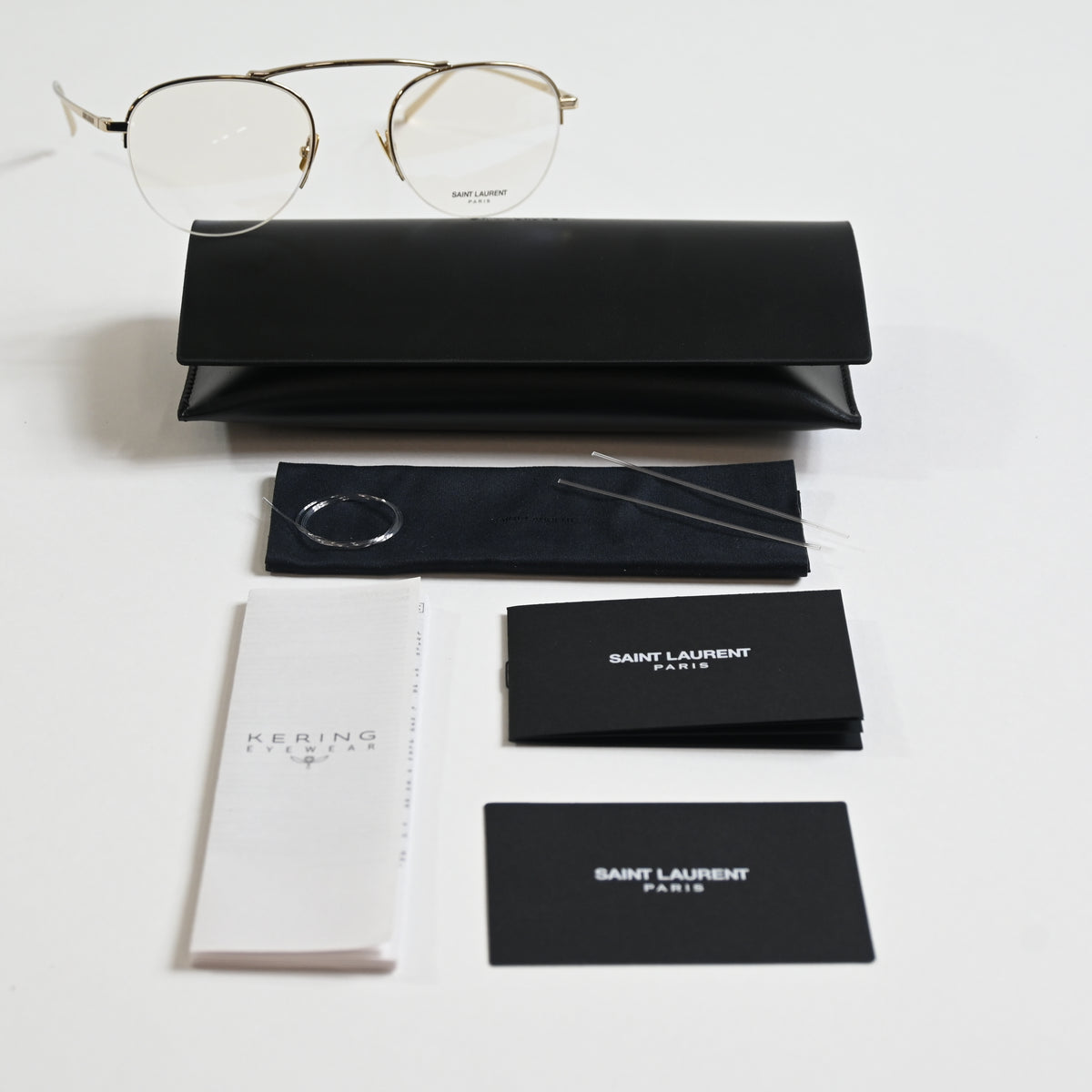 Yves Saint Laurent SL-576O 002 Unisex Authentic Eyeglasses Gold, 51mm - New