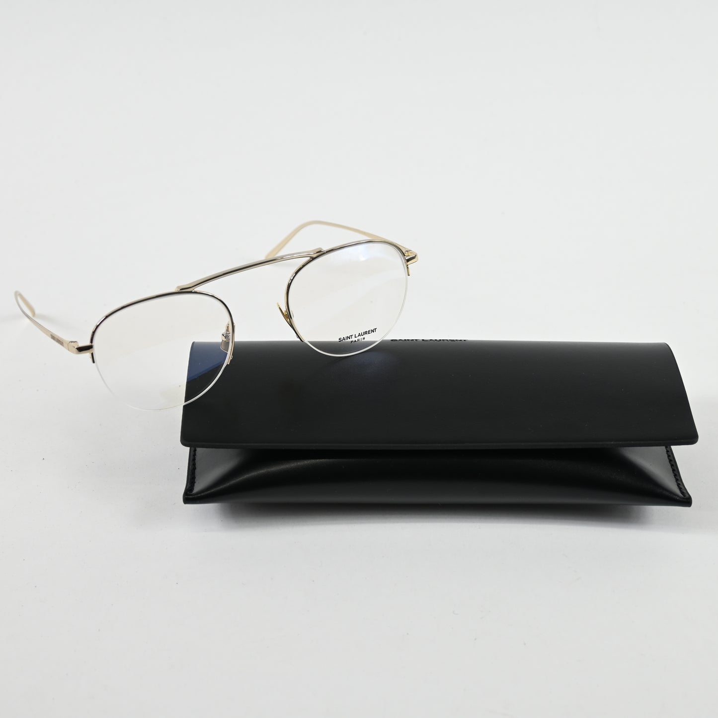 Yves Saint Laurent SL-576O 002 Unisex Authentic Eyeglasses Gold, 51mm - New