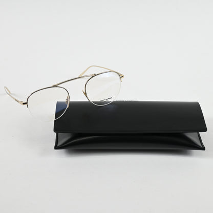 Yves Saint Laurent SL-576O 002 Unisex Authentic Eyeglasses Gold, 51mm - New