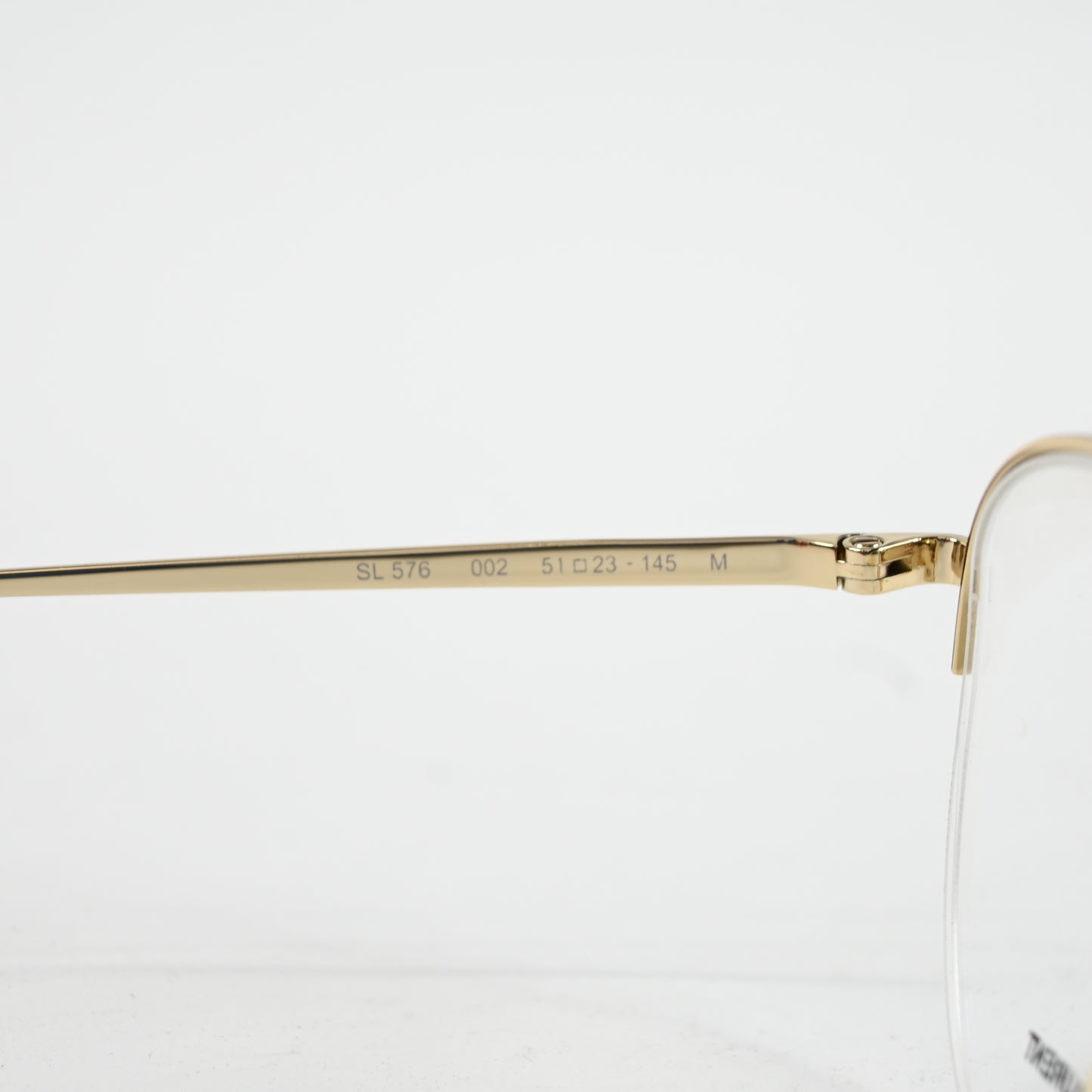 Yves Saint Laurent SL-576O 002 Unisex Authentic Eyeglasses Gold, 51mm - New