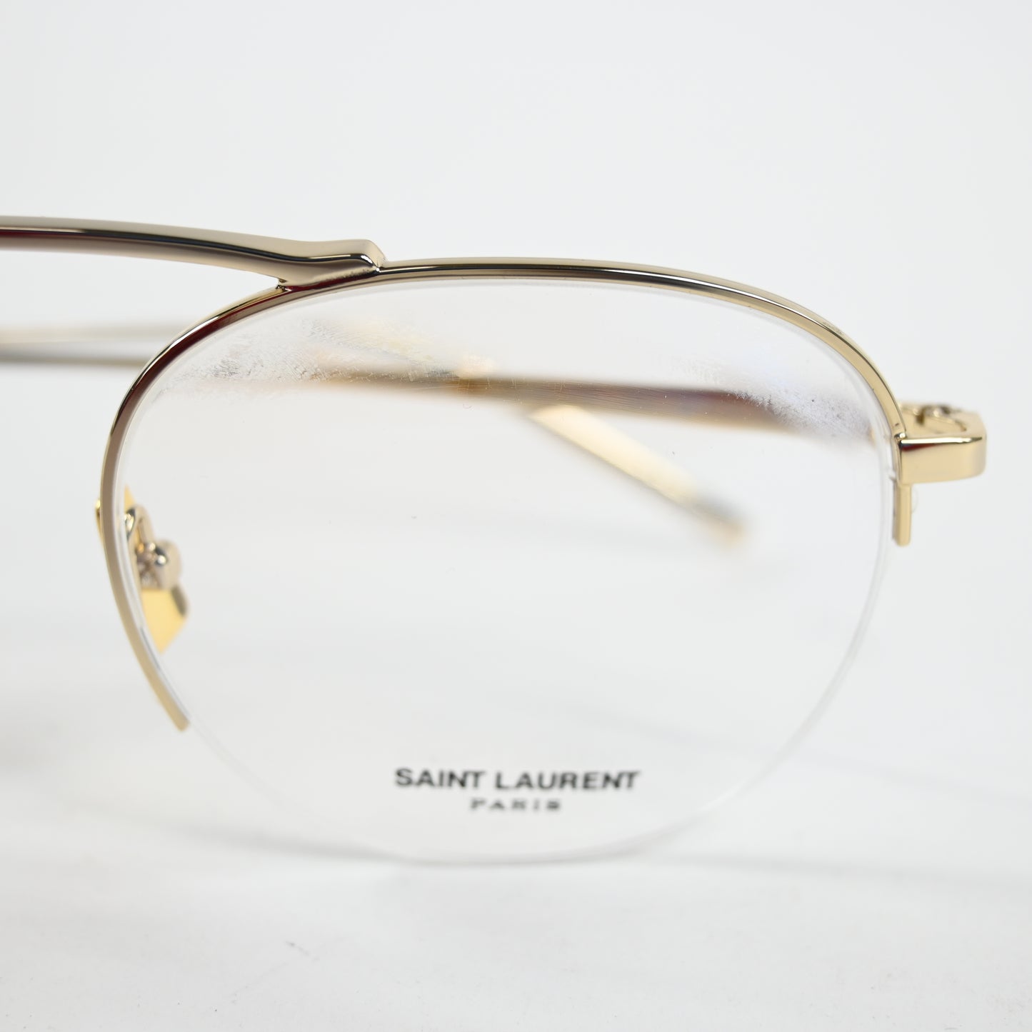 Yves Saint Laurent SL-576O 002 Unisex Authentic Eyeglasses Gold, 51mm - New