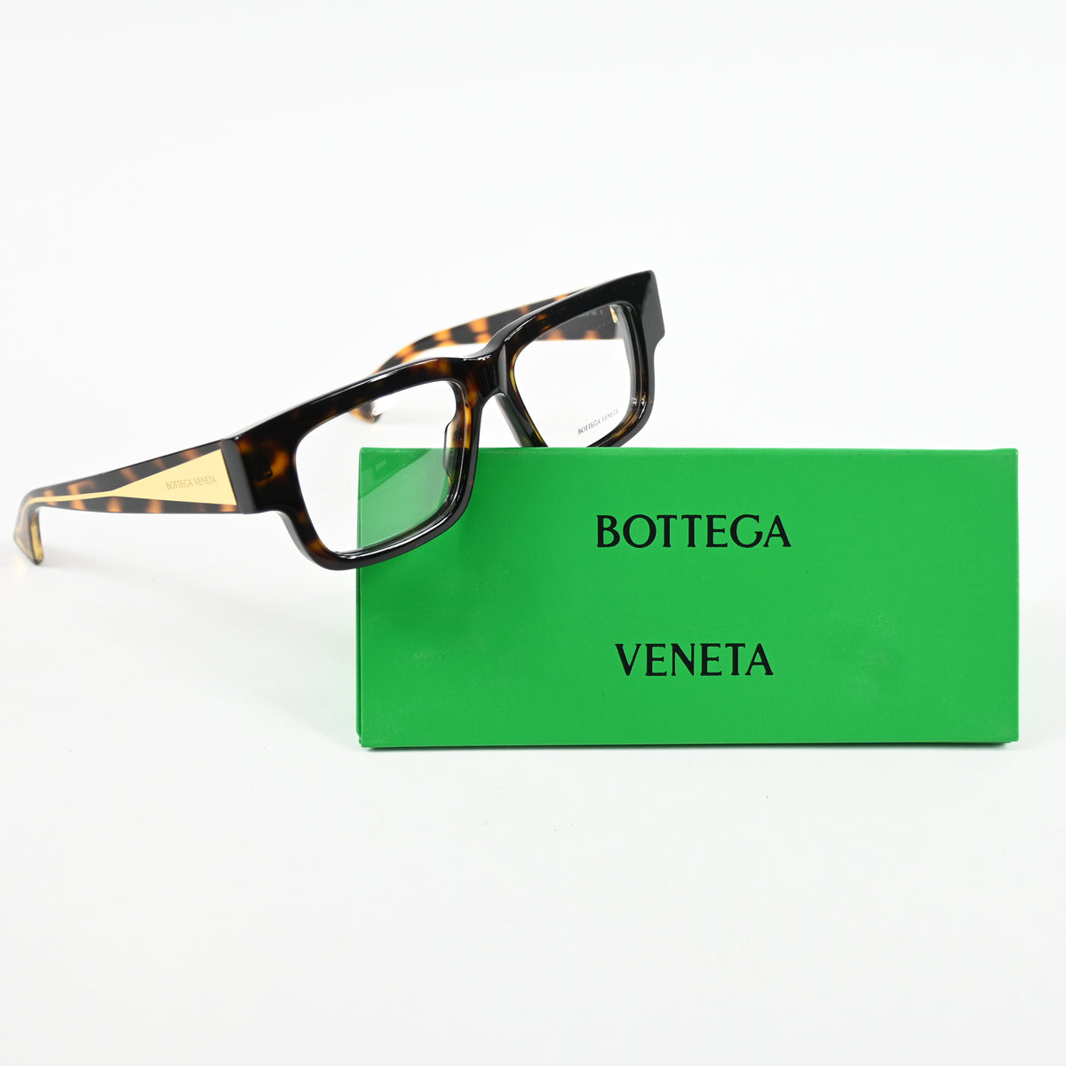 Bottega BV1280O 002 Womens Authentic Eyeglasses Havana/Gold, 51mm - New