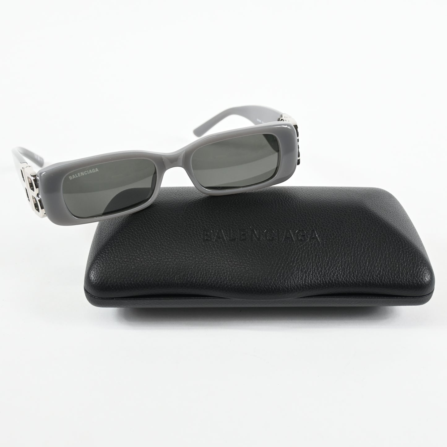 Balenciaga BB0096S 014 Womens Authentic Sunglasses Gray/Silver, 51mm - New
