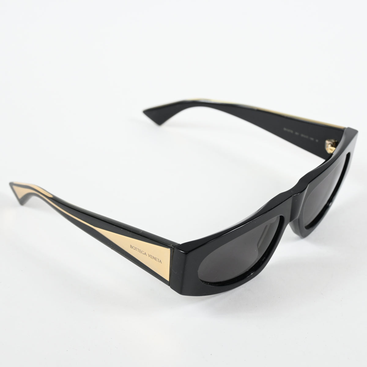 Bottega BV1277S 001 Womens Authentic Sunglasses Black/Gold, 57mm - New