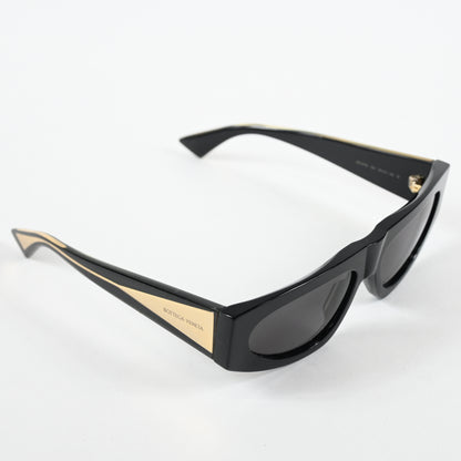 Bottega BV1277S 001 Womens Authentic Sunglasses Black/Gold, 57mm - New