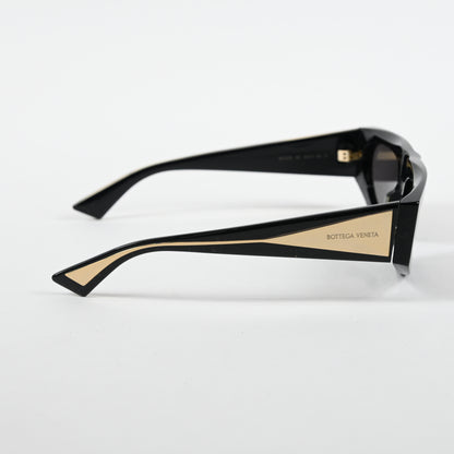 Bottega BV1277S 001 Womens Authentic Sunglasses Black/Gold, 57mm - New
