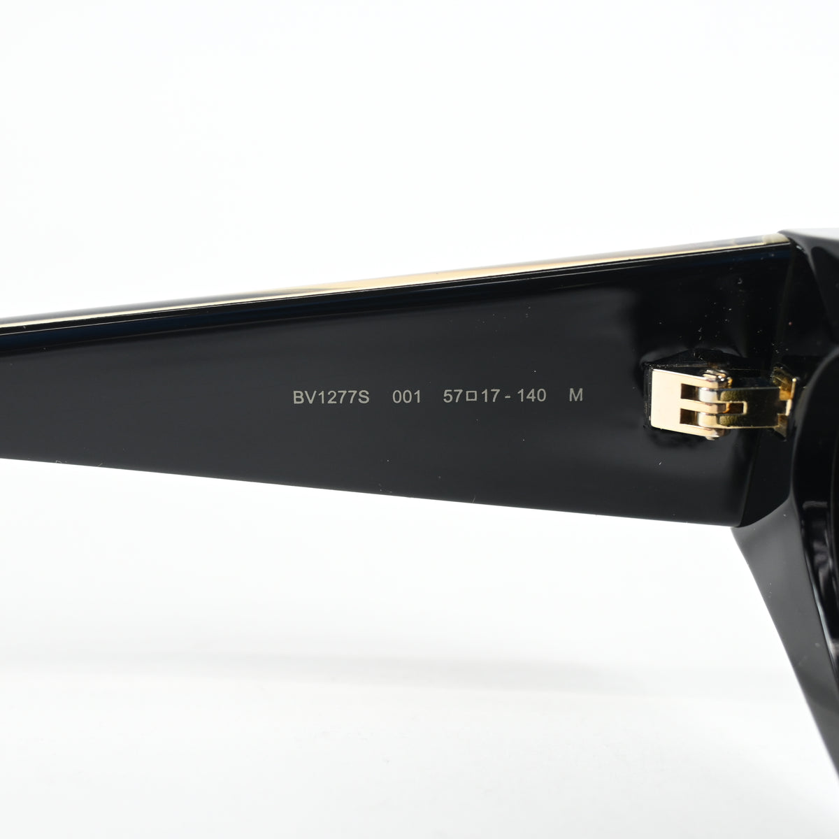 Bottega BV1277S 001 Womens Authentic Sunglasses Black/Gold, 57mm - New