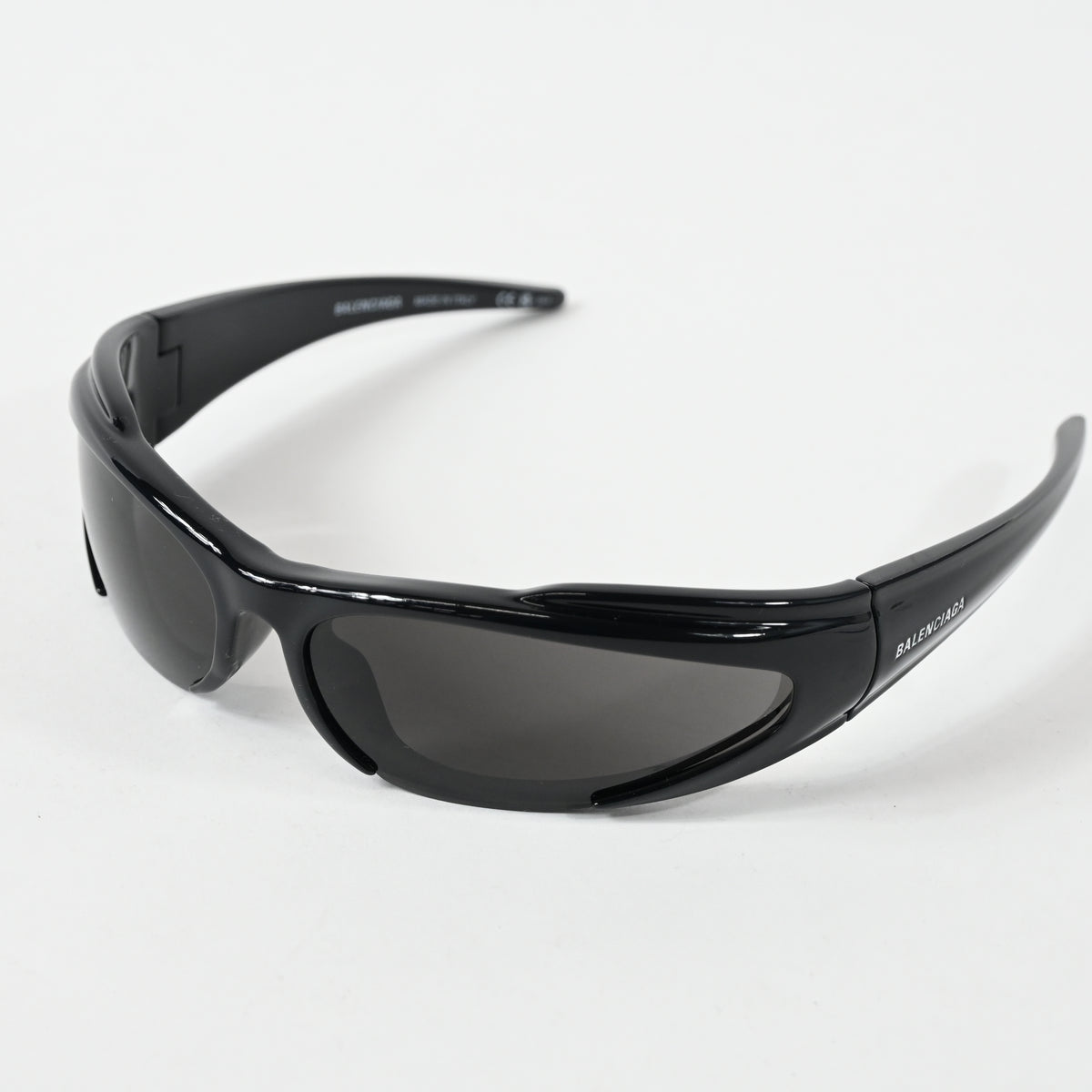 Balenciaga BB0253S 001 Unisex Authentic Sunglasses Black/Gray, 80mm - New