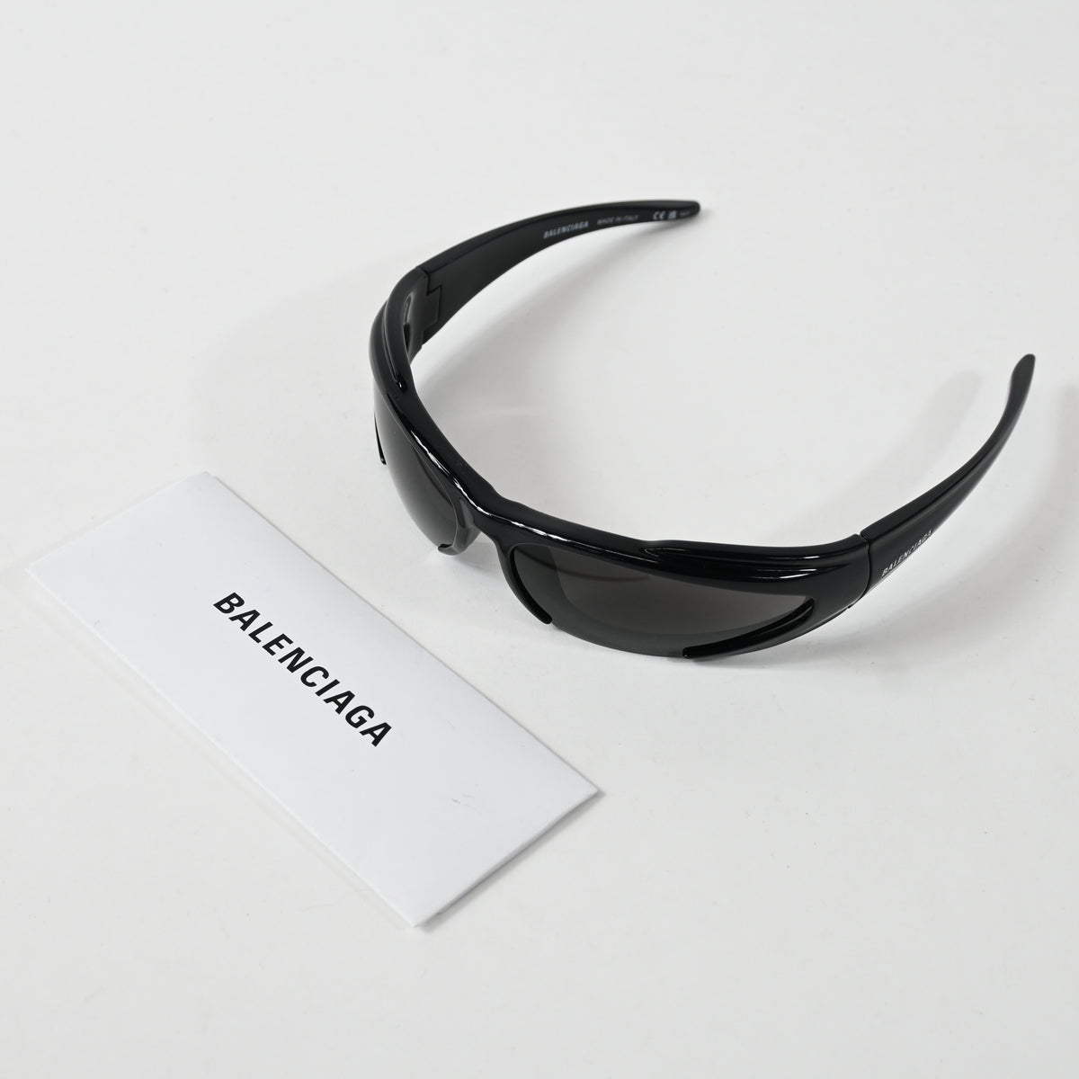 Balenciaga BB0253S 001 Unisex Authentic Sunglasses Black/Gray, 80mm - New