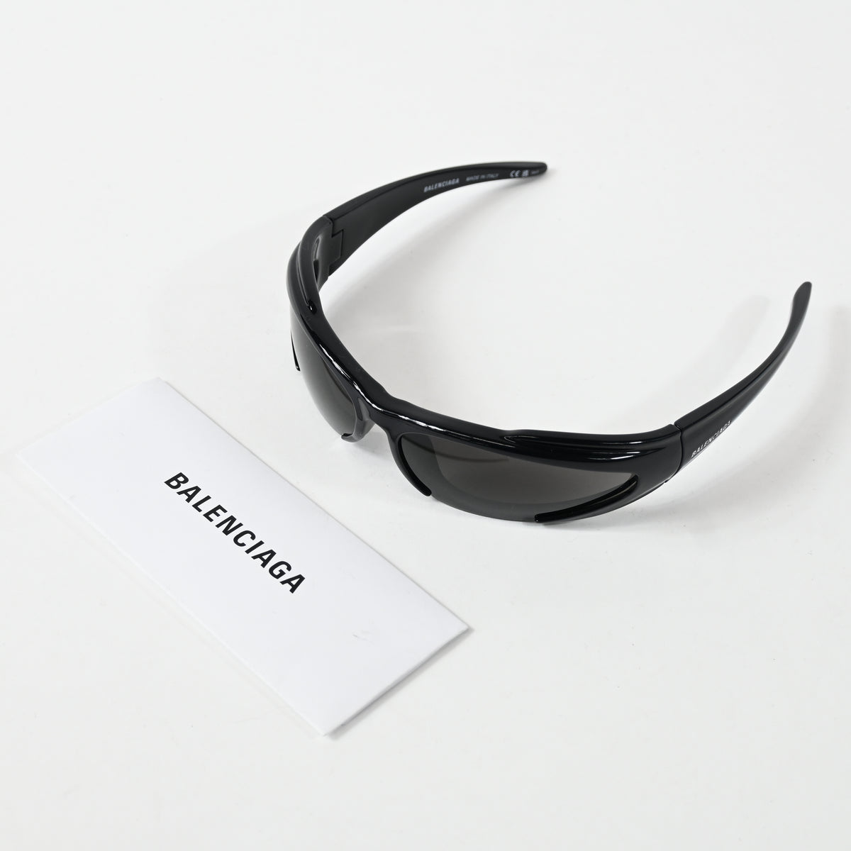 Balenciaga BB0253S 001 Unisex Authentic Sunglasses Black/Gray, 80mm - New
