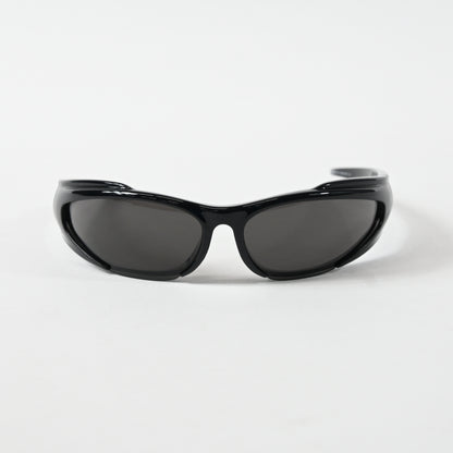 Balenciaga BB0253S 001 Unisex Authentic Sunglasses Black/Gray, 80mm - New