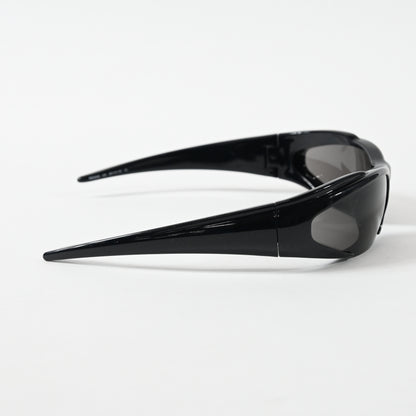 Balenciaga BB0253S 001 Unisex Authentic Sunglasses Black/Gray, 80mm - New