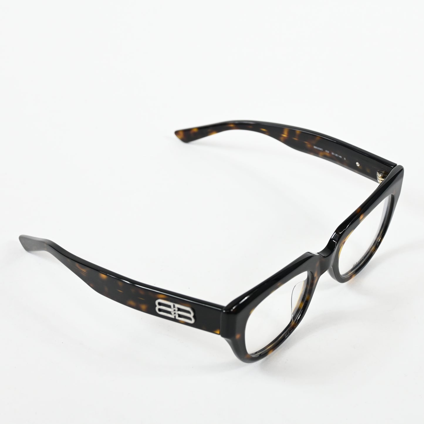 Balenciaga BB0239O 002 Unisex Authentic Eyeglasses Havana/Silver, 50mm - New