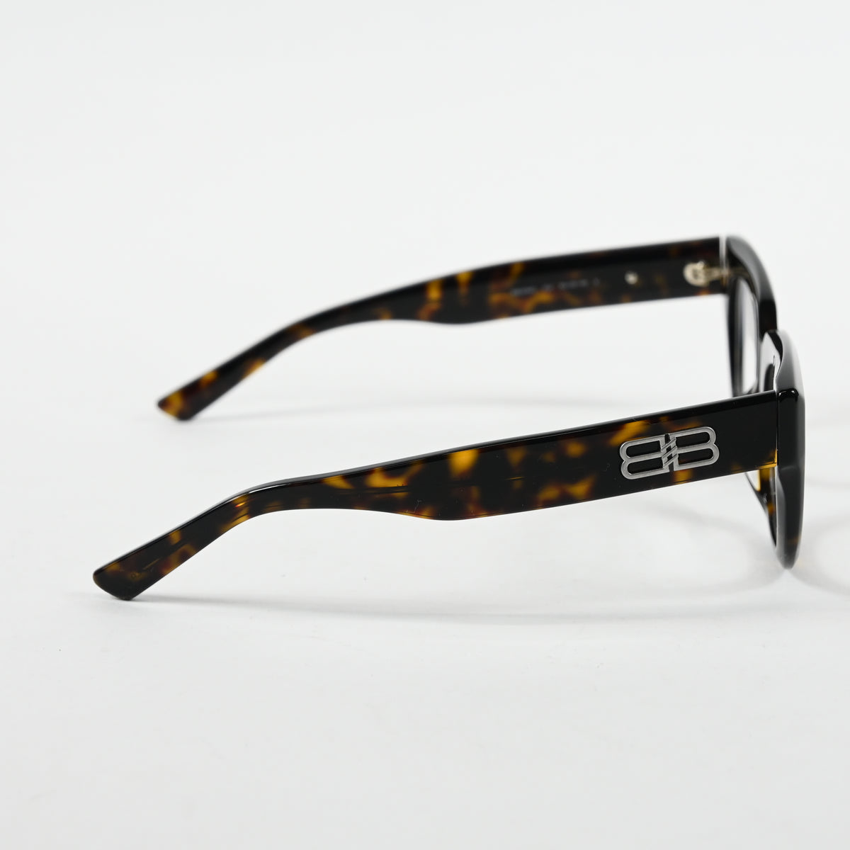Balenciaga BB0239O 002 Unisex Authentic Eyeglasses Havana/Silver, 50mm - New